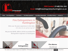 Tablet Screenshot of fireextinguishershuntingdon.co.uk